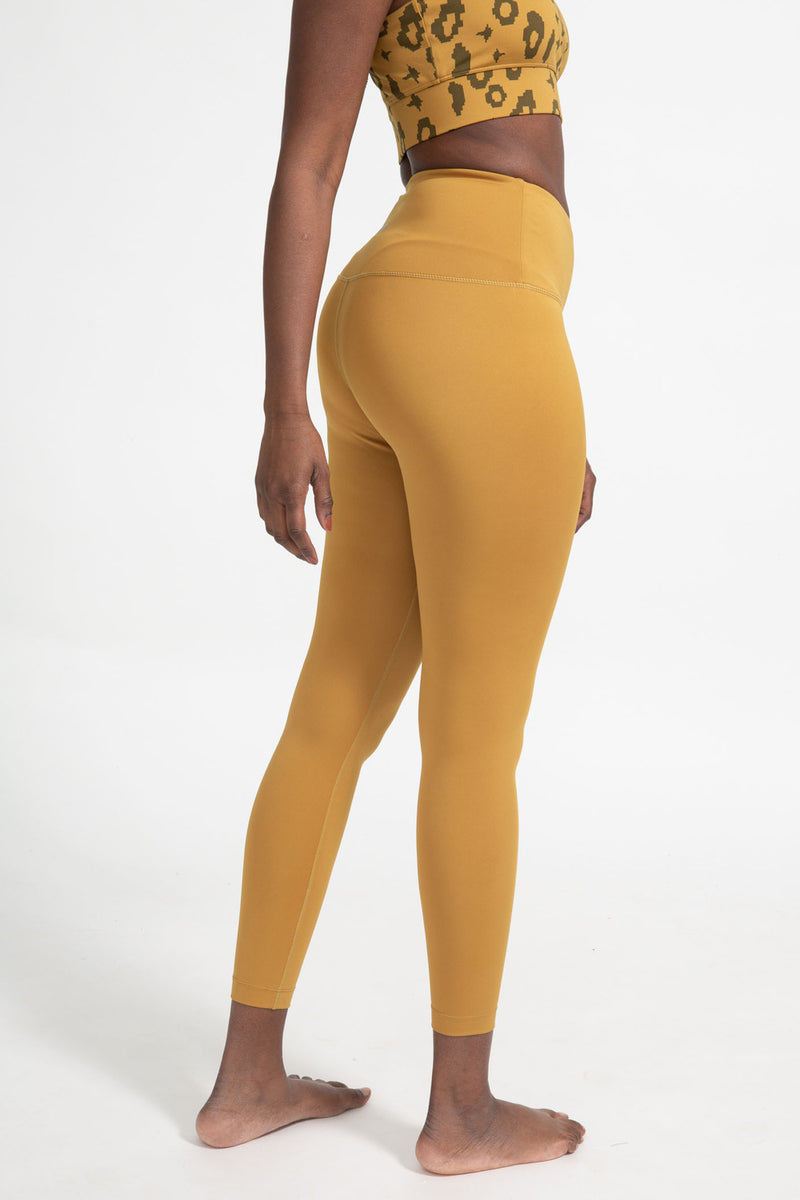 High-Rise Leggings in Honey Mustard