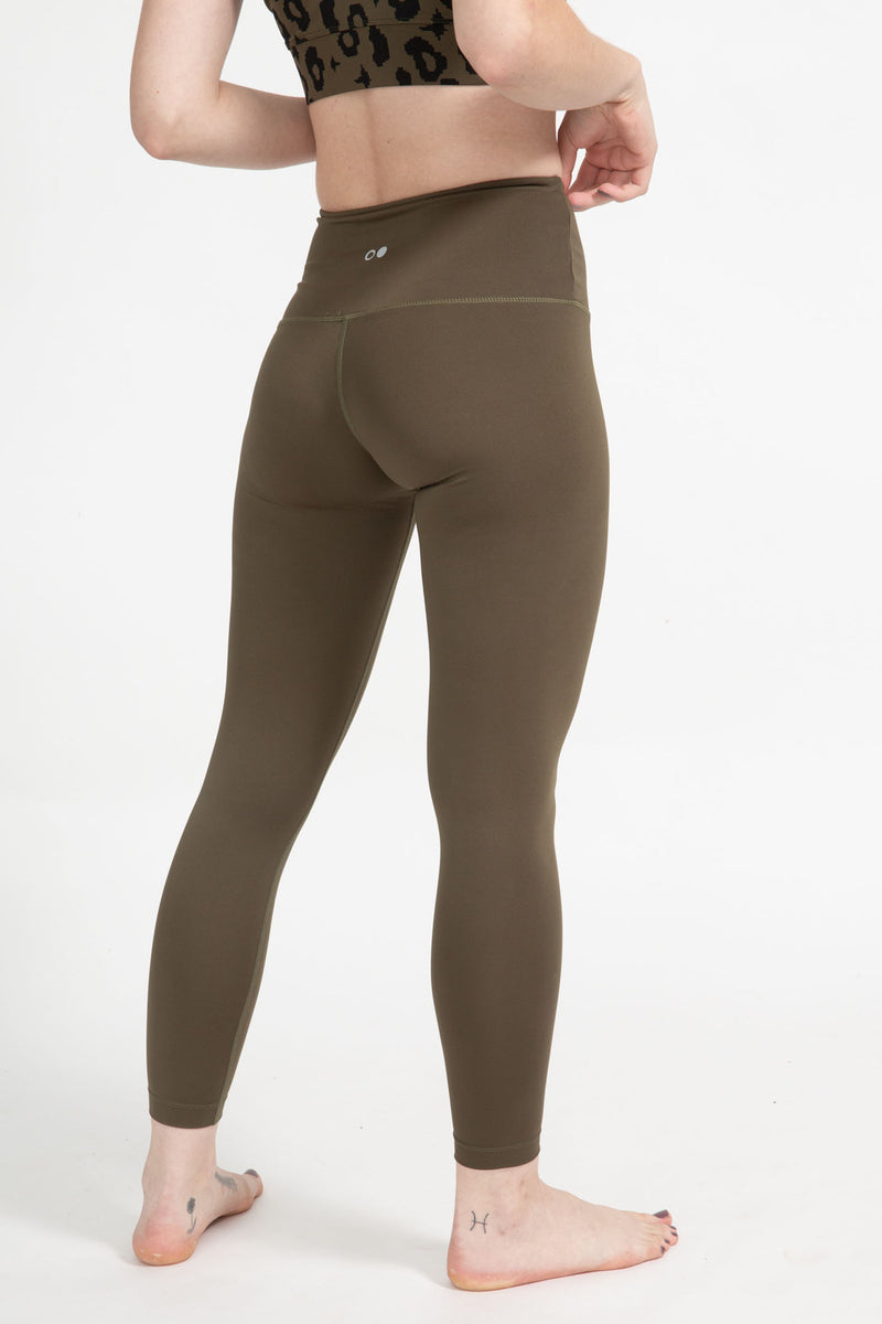 High-Rise Leggings in Green Moss