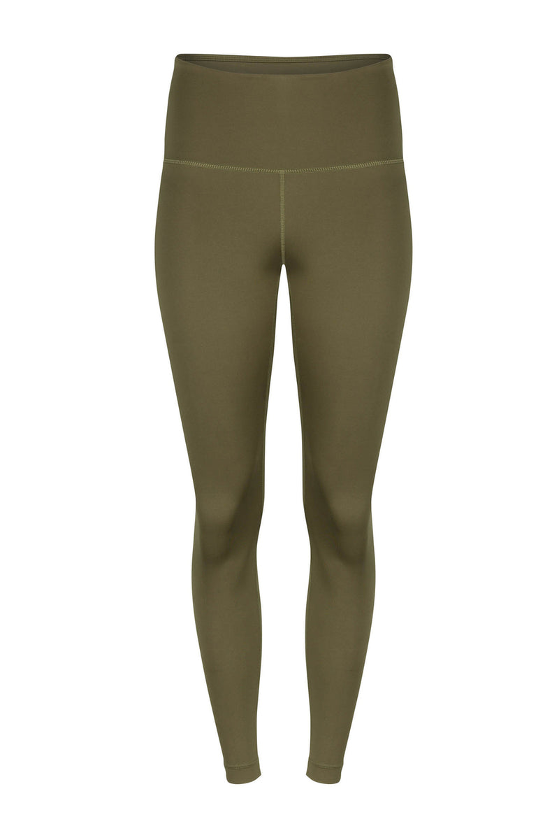 High-Rise Leggings in Green Moss