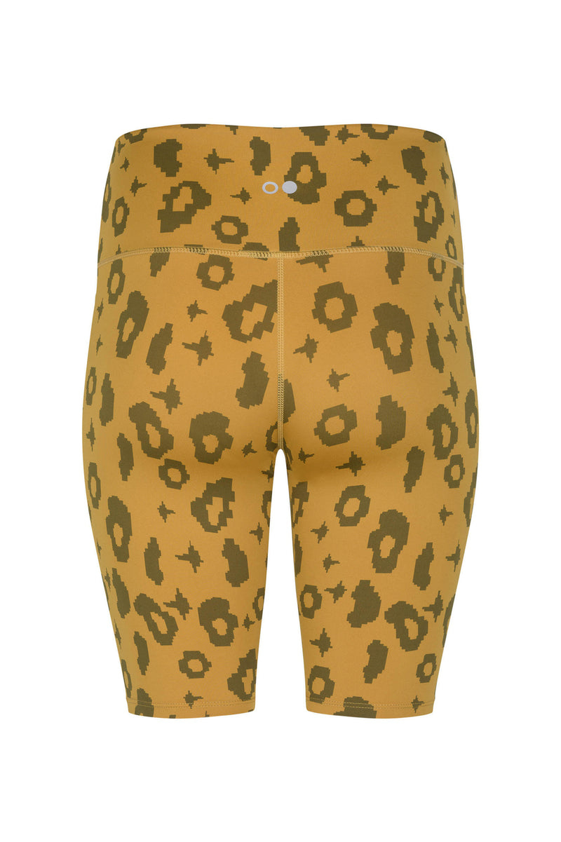 Bike Shorts in Yellow Leopard