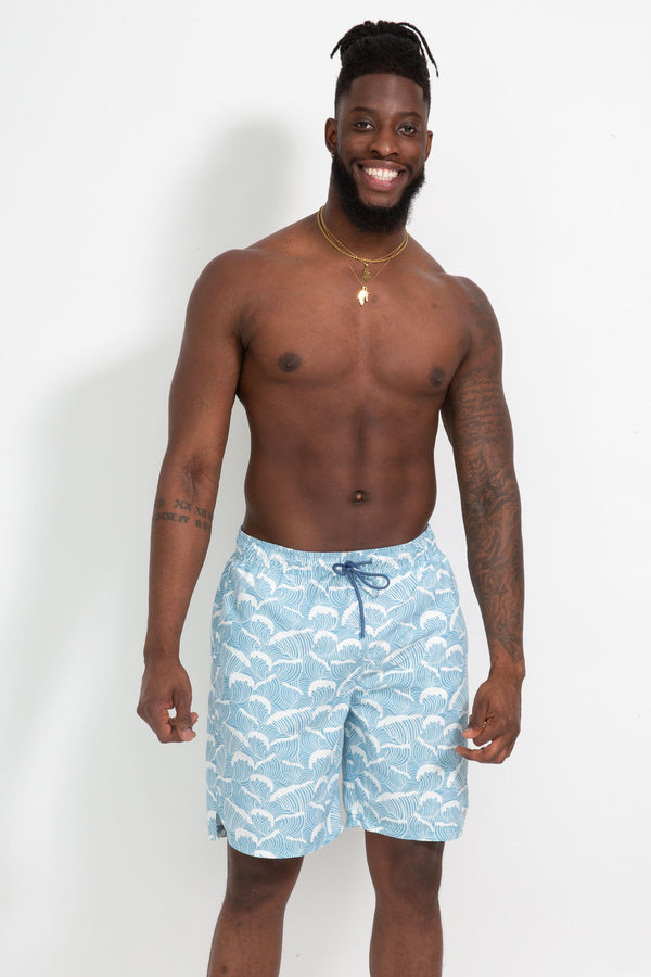 Faro Boardshorts - Ocean Waves Print