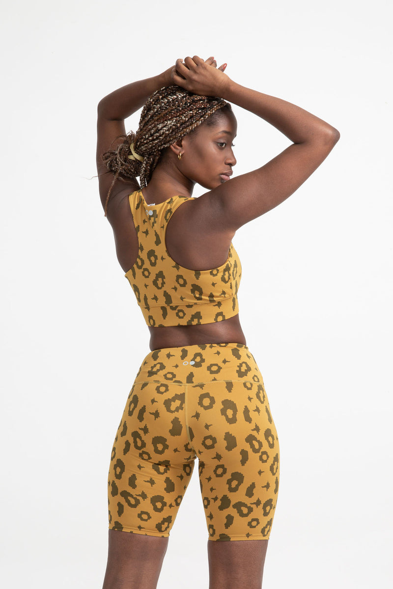 Sports Bra Ubud in Yellow Leopard