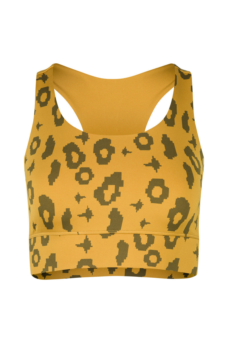 Sports Bra Ubud in Yellow Leopard