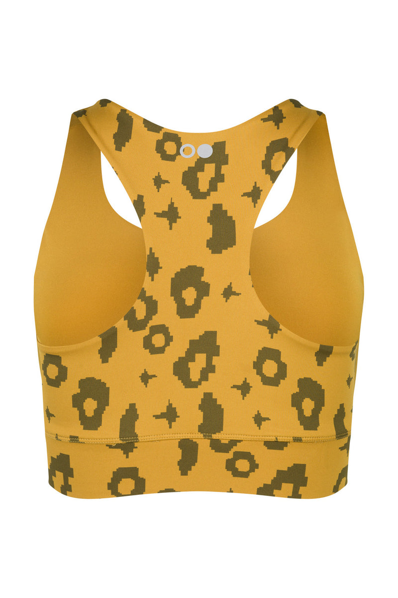 Sports Bra Ubud in Yellow Leopard