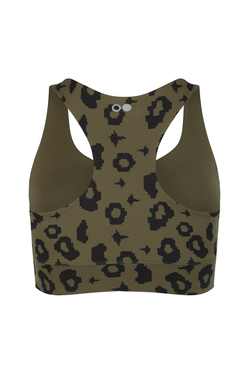 Sports Bra Ubud in Green Leopard