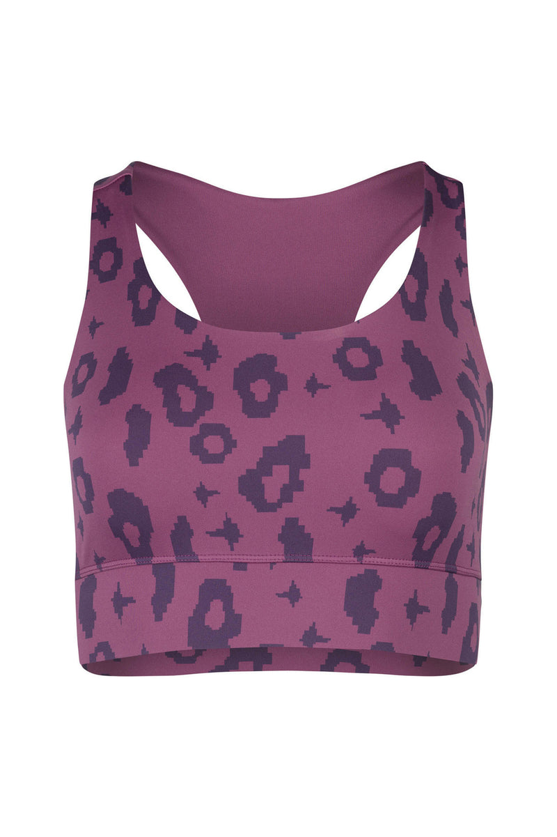 Sports Bra Ubud in Lila Leopard