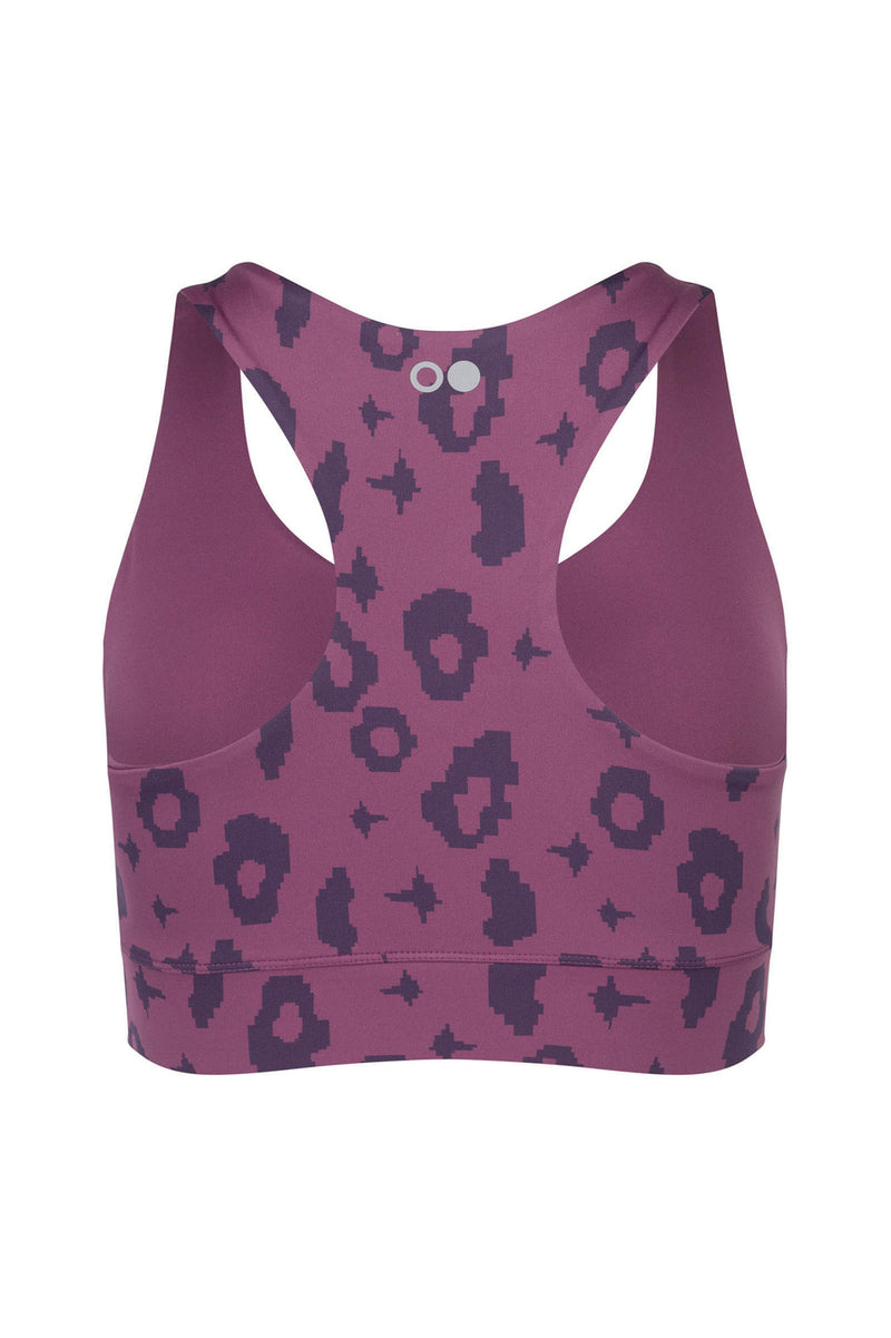 Sports Bra Ubud in Lila Leopard