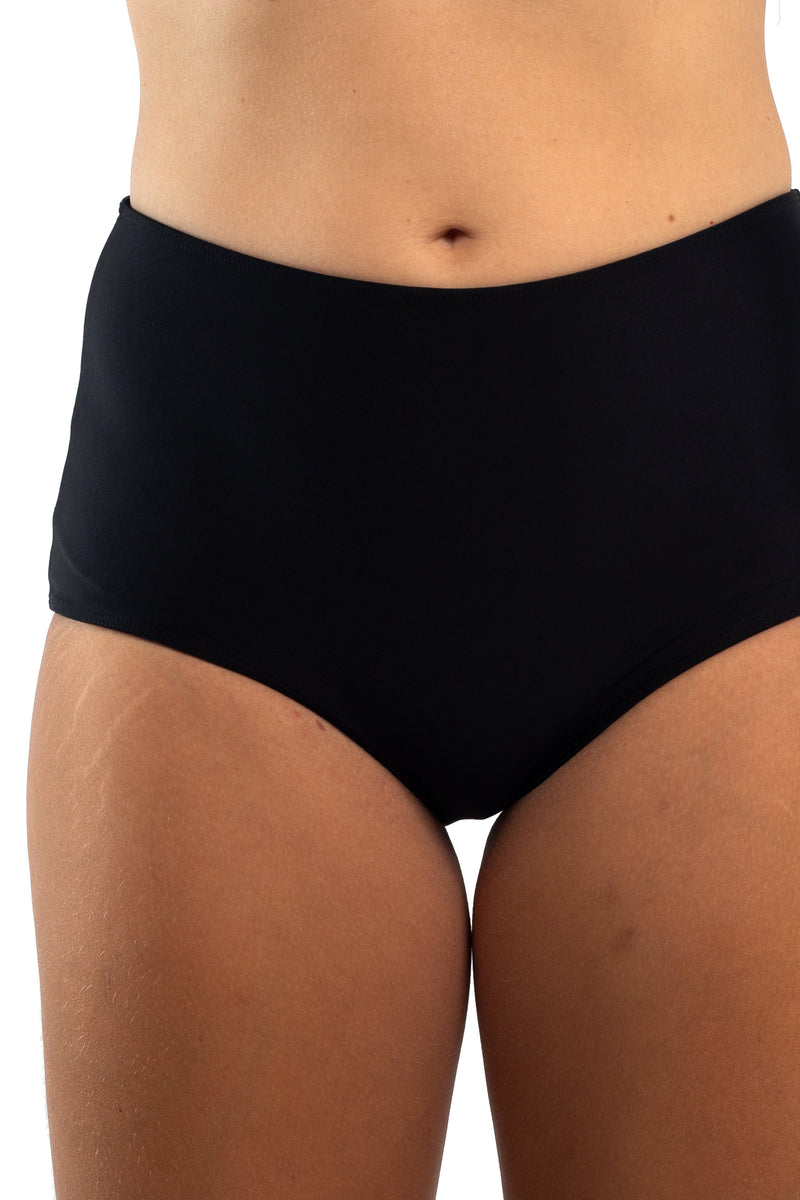 RECYCLED // PARTY WAVE HIGH WAIST BOTTOMS black