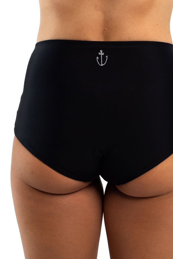 RECYCLED // PARTY WAVE HIGH WAIST BOTTOMS black