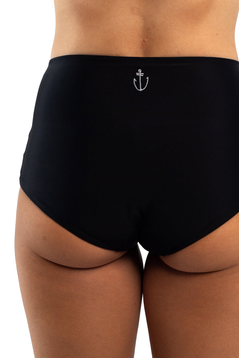 RECYCLED // PARTY WAVE HIGH WAIST BOTTOMS black