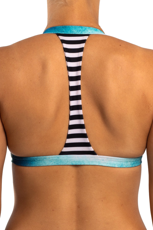RECYCLED // SIGNATURE SURF BIKINI TOP Shades of Blue