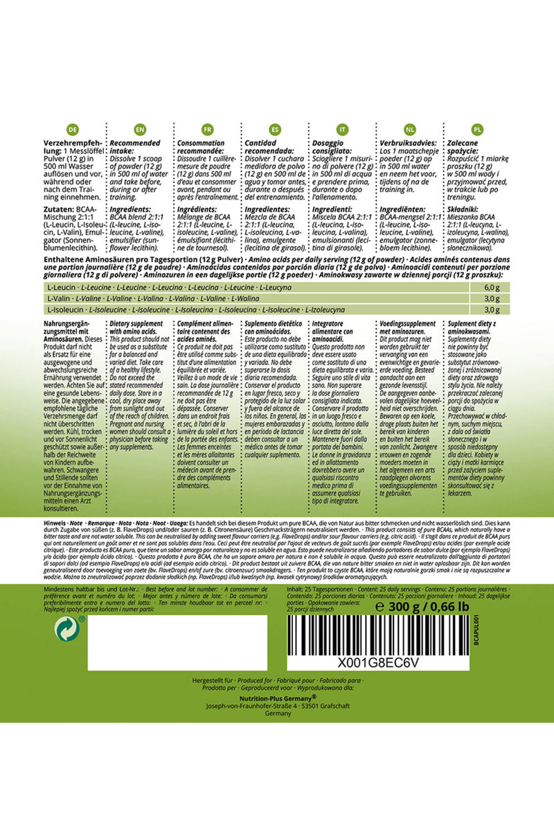 BCAA Instant Pulver Neutral