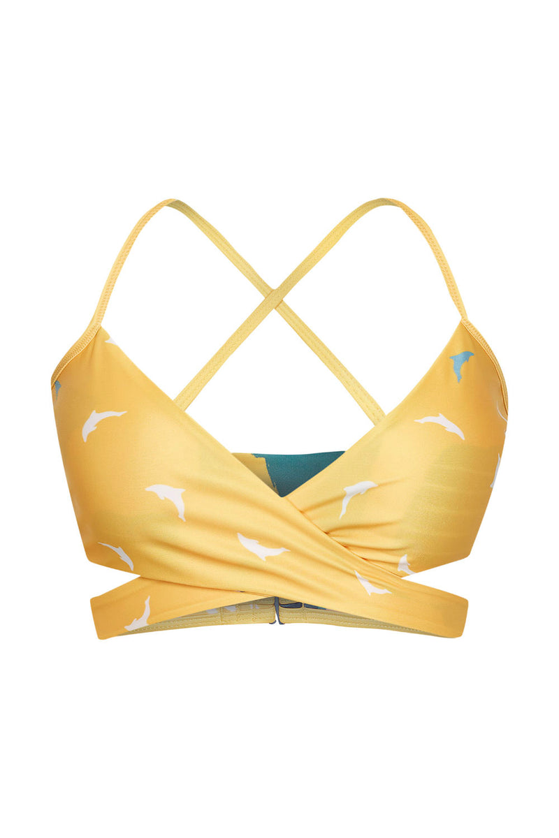 Arpoador Bikini Top Painting Print - Little Dolphin