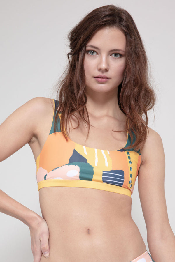 Caparica Bikini Top Painting Print - Little Dolphin