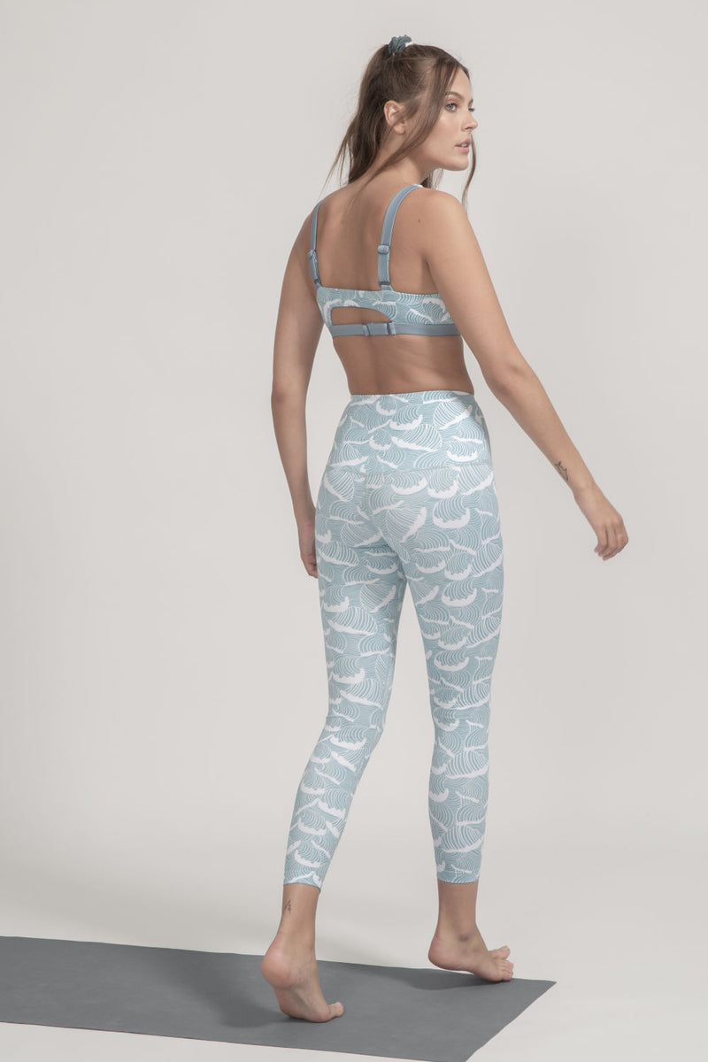 Meco Reversible Sportsbra Ocean Waves - Pale Blue