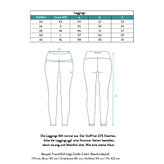 High Waist Leggings CHILL - zweifarbig